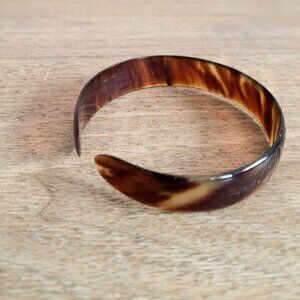 Faux tortoiseshell cuff/bangle.